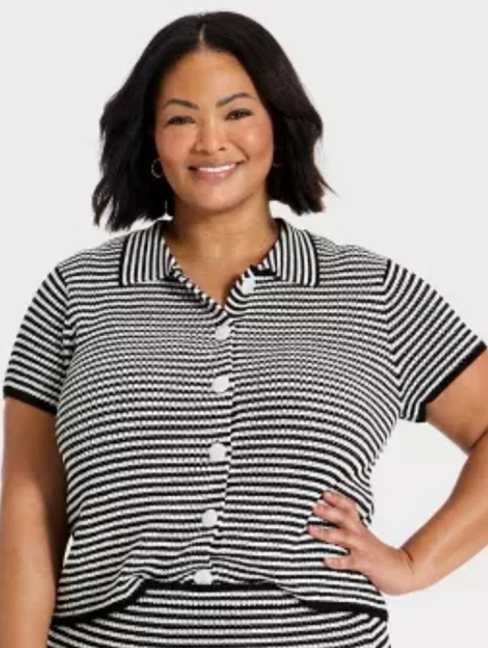 1X- a new day- Short Sleeve Sweater Top- NWT